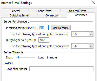 Outlook setup step 6